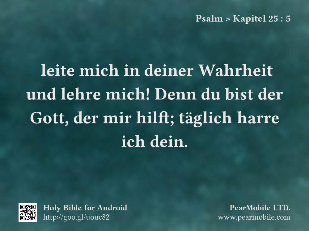 Psalm, Kapitel 25:5